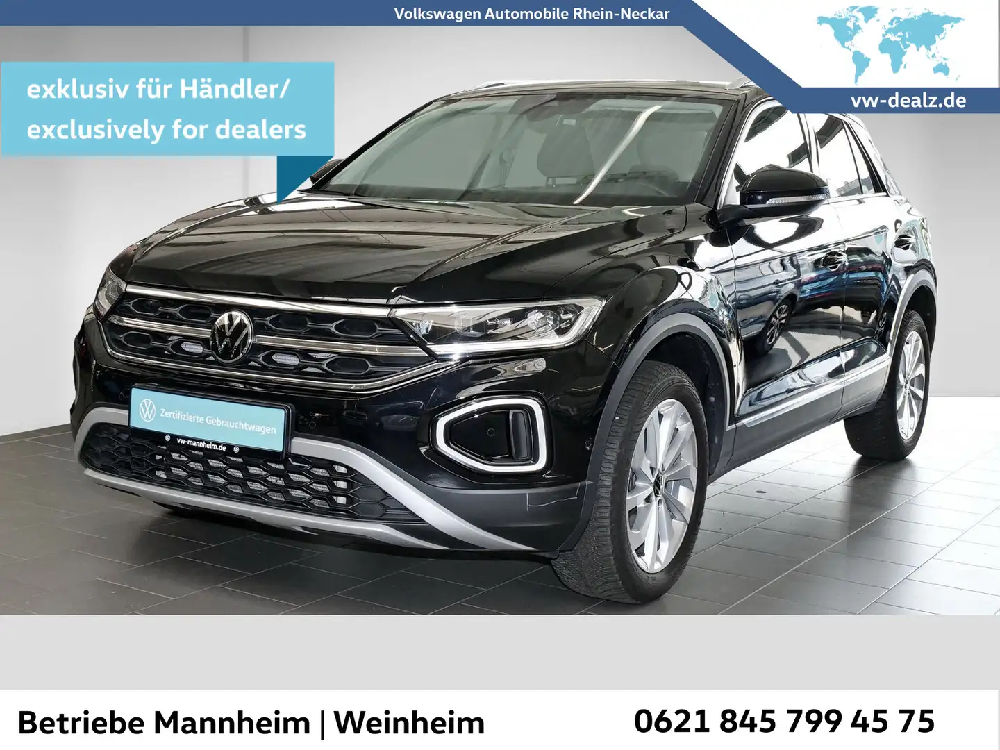 Volkswagen T-Roc 1.5 TSI Style DSG Navi AHK LED uvm Schwarz - 1