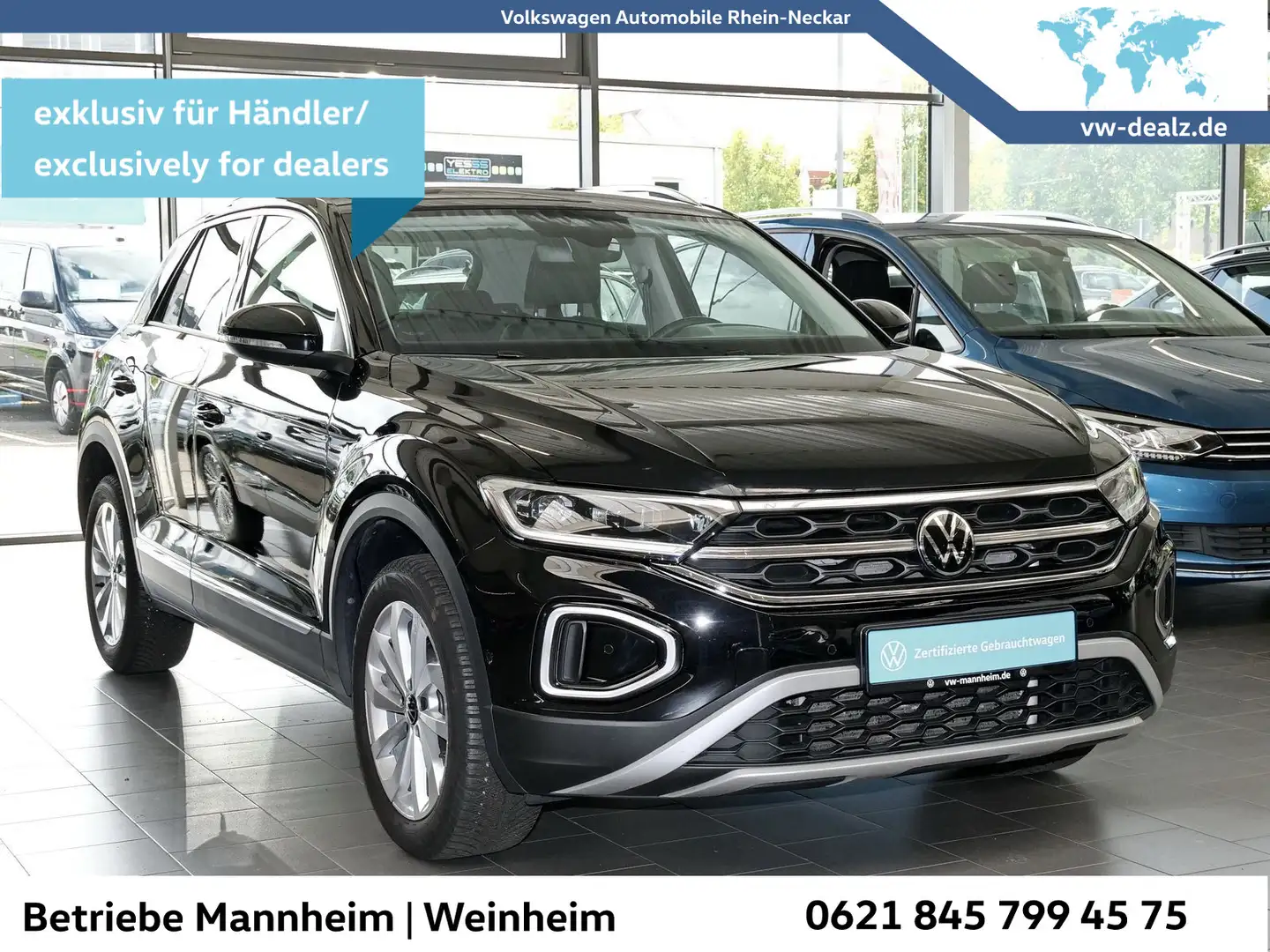 Volkswagen T-Roc 1.5 TSI Style DSG Navi AHK LED uvm Schwarz - 2