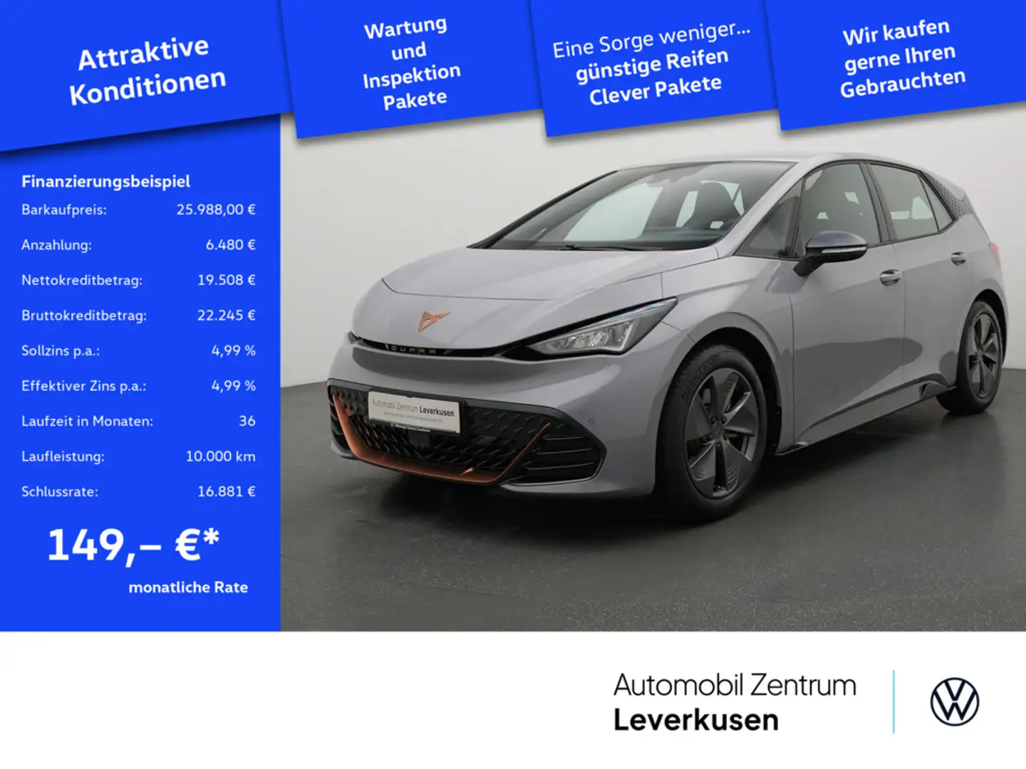 CUPRA Born 150kW KEYLESS CARPLAY VIRT ACC SHZ NAVI Schwarz - 1