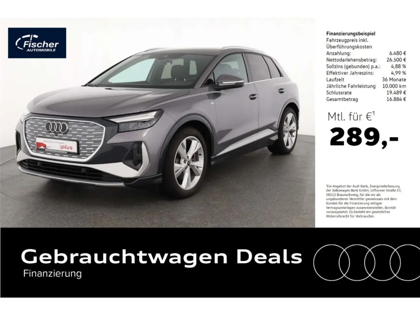 Audi Q4 e-tron 40 S-Line Grau - 1