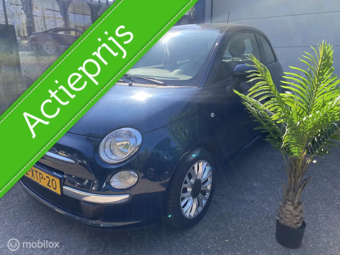 Fiat 500 1.3 M-Jet Lounge AIRCO PANORAMADAK DIESEL Blauw - 1