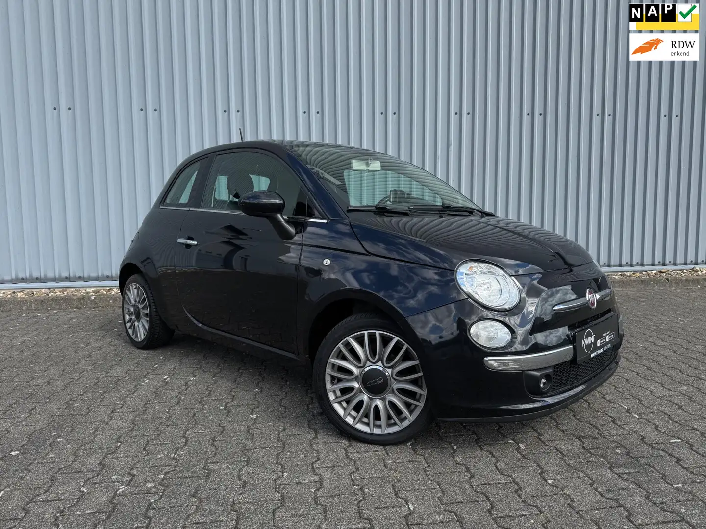 Fiat 500 1.2 Lounge |PANO|LEER|CLIMA|NAVI|BLUE&ME Zwart - 1