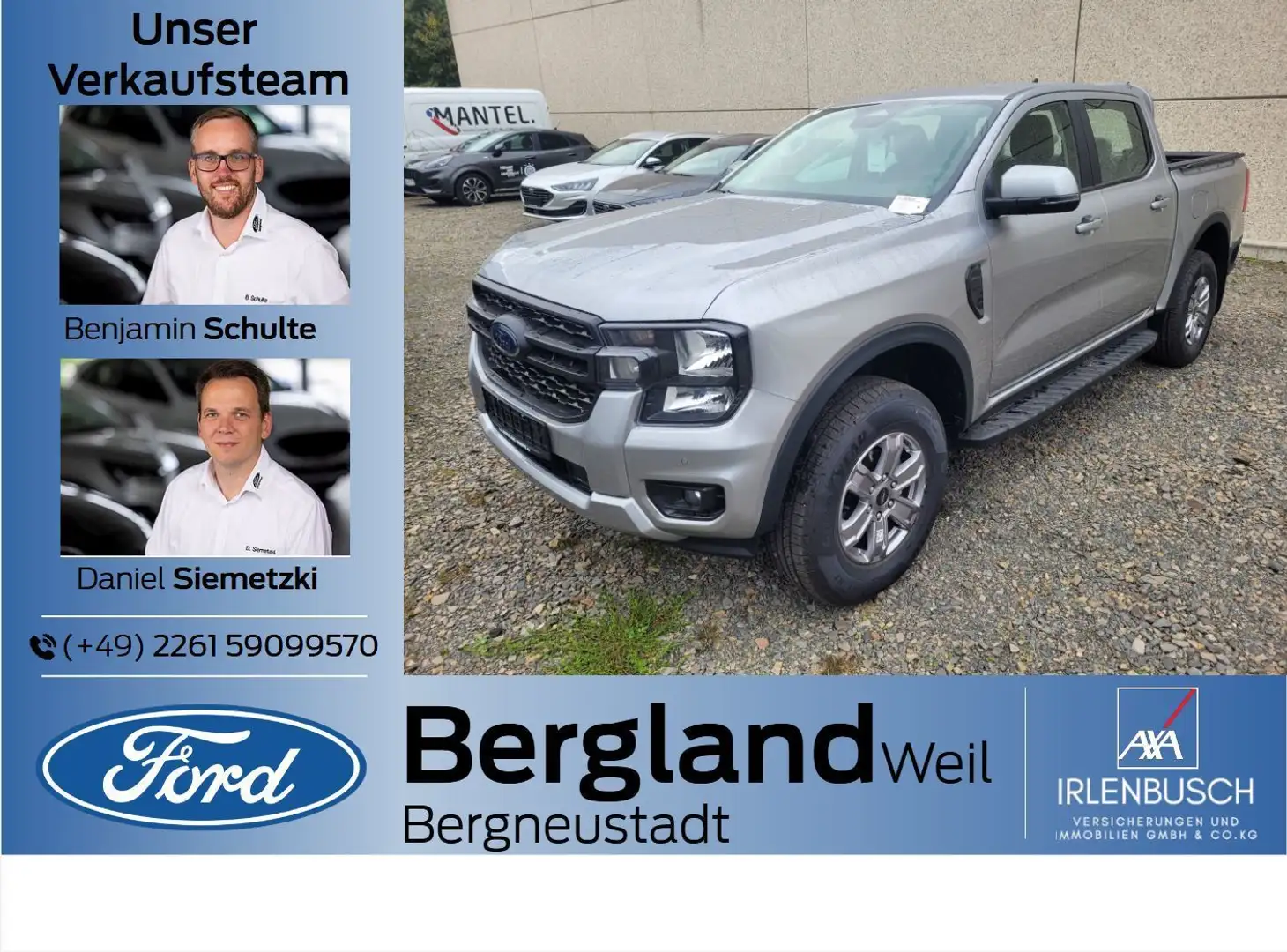 Ford Ranger XLT Doppelkabine 170PS Automatik Argent - 1