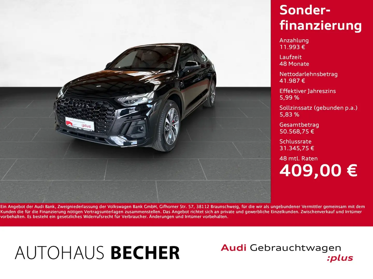 Audi Q5 Sportb S line 45 TFSI quattro S tronic /AHK Schwarz - 1