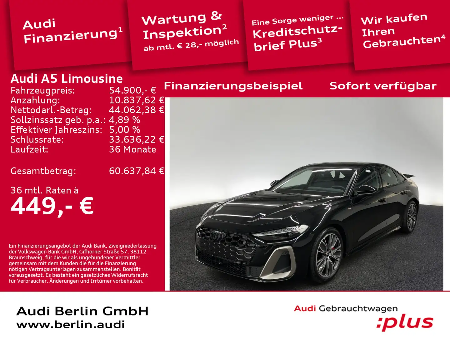 Audi A5 TFSI S tronic Schwarz - 1