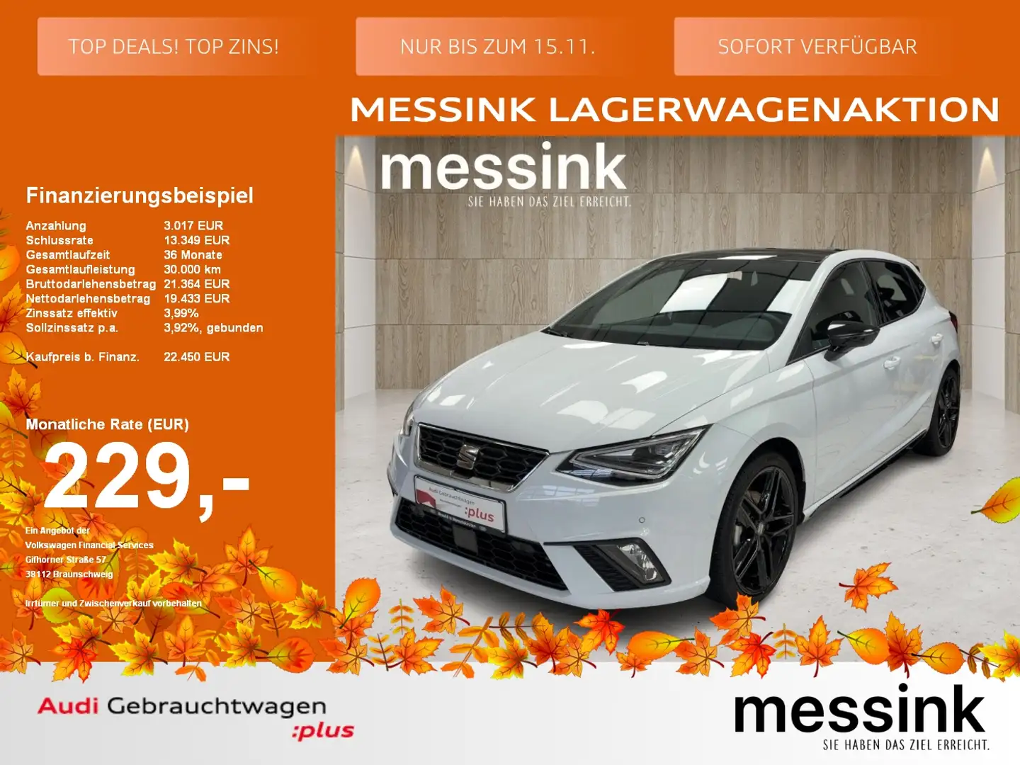 SEAT Ibiza FR Pro Black Edition *Pano*ACC*CarPlay* Blanc - 1