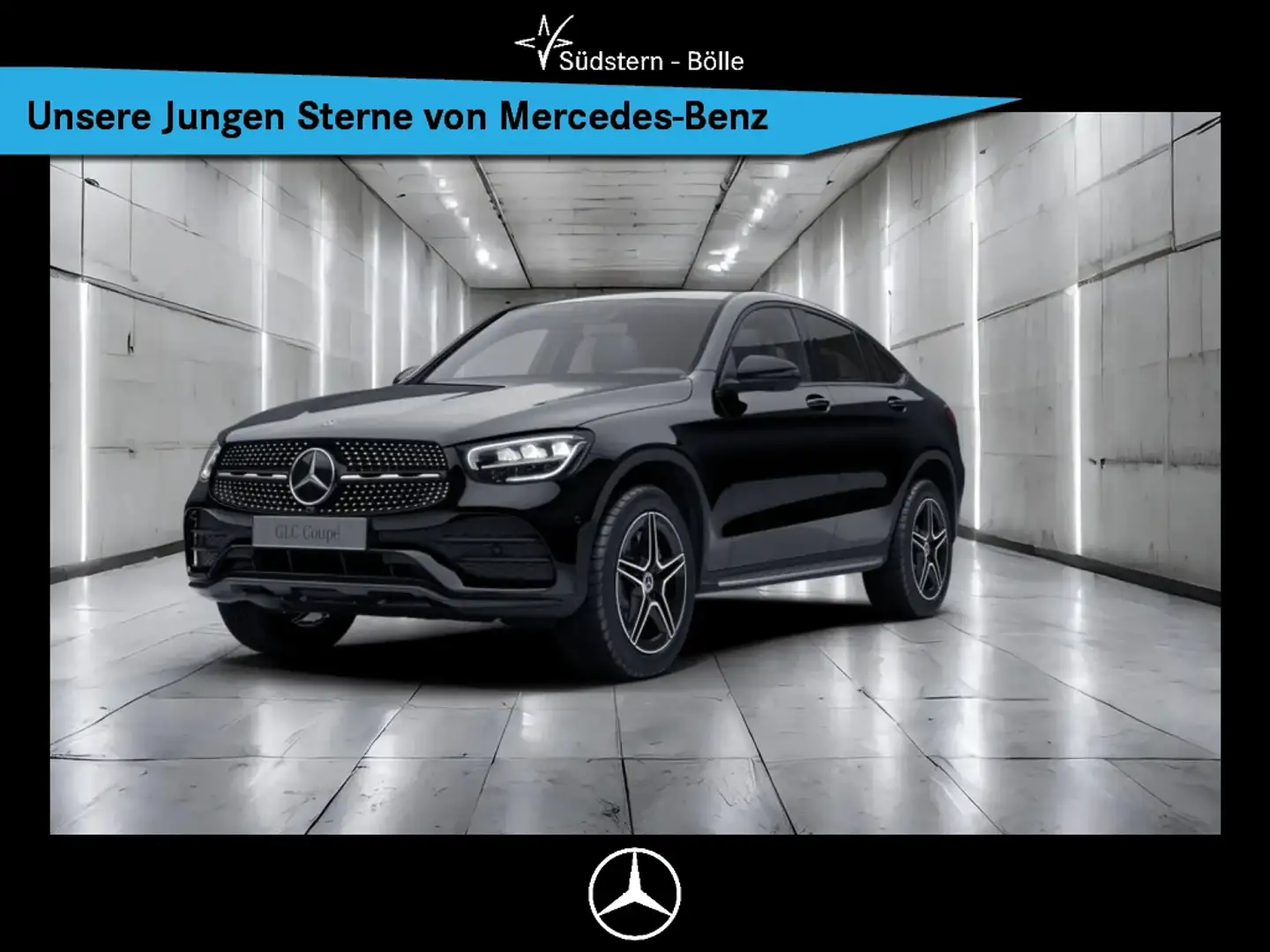 Mercedes-Benz GLC 300 de 4M Coupé AMG+DISTR+360°KAM+KEYLESS Schwarz - 1