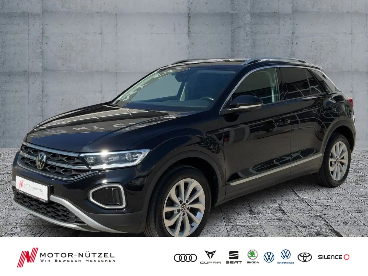 Volkswagen T-Roc 1.5 TSI DSG STYLE LED-Plus+NAV+RFK+SHZ+PLA Schwarz - 1