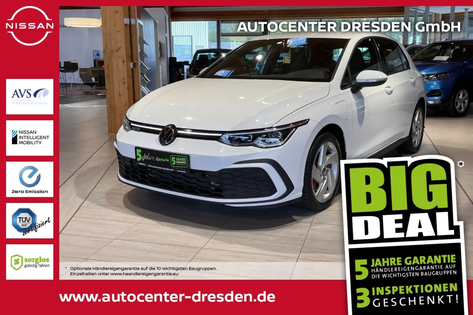 Volkswagen Golf VIII 1.4 GTE e LED Navi PDC SitzH WinterP White - 1
