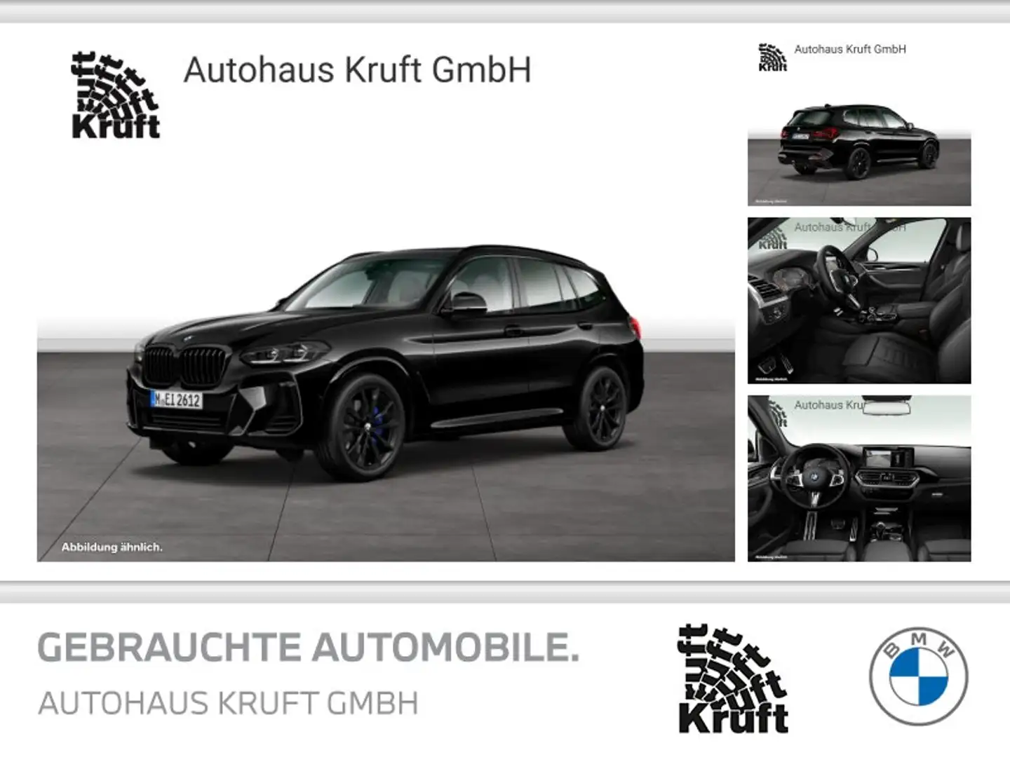 BMW X3 xDrive30d M SPORT+PANO+E SITZE+AHK+LCPROF Schwarz - 1