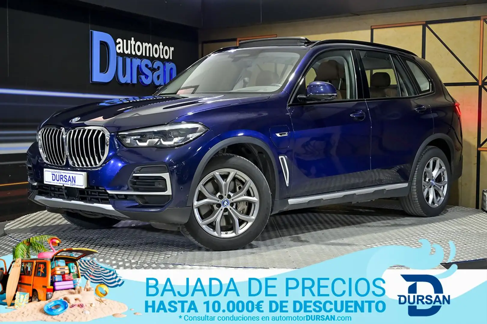 BMW X5 xDrive45e Bleu - 1