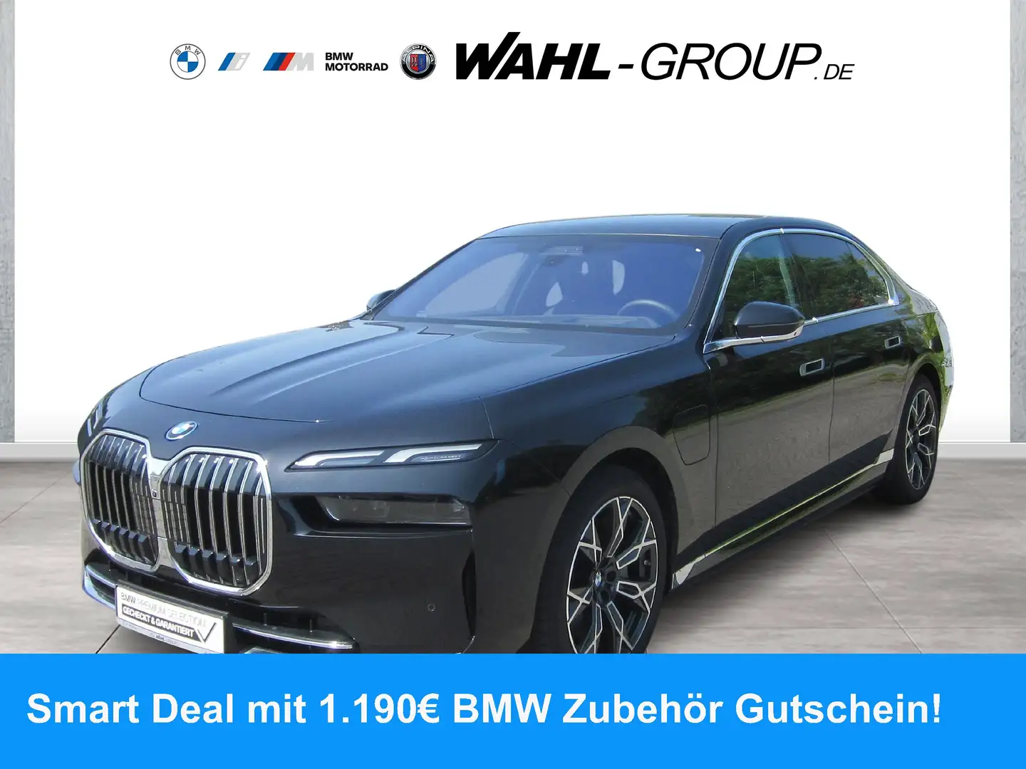 BMW 750 e xDrive LC PROF ICONIC GLOW ALARM PARKASSIST DAB Zwart - 1