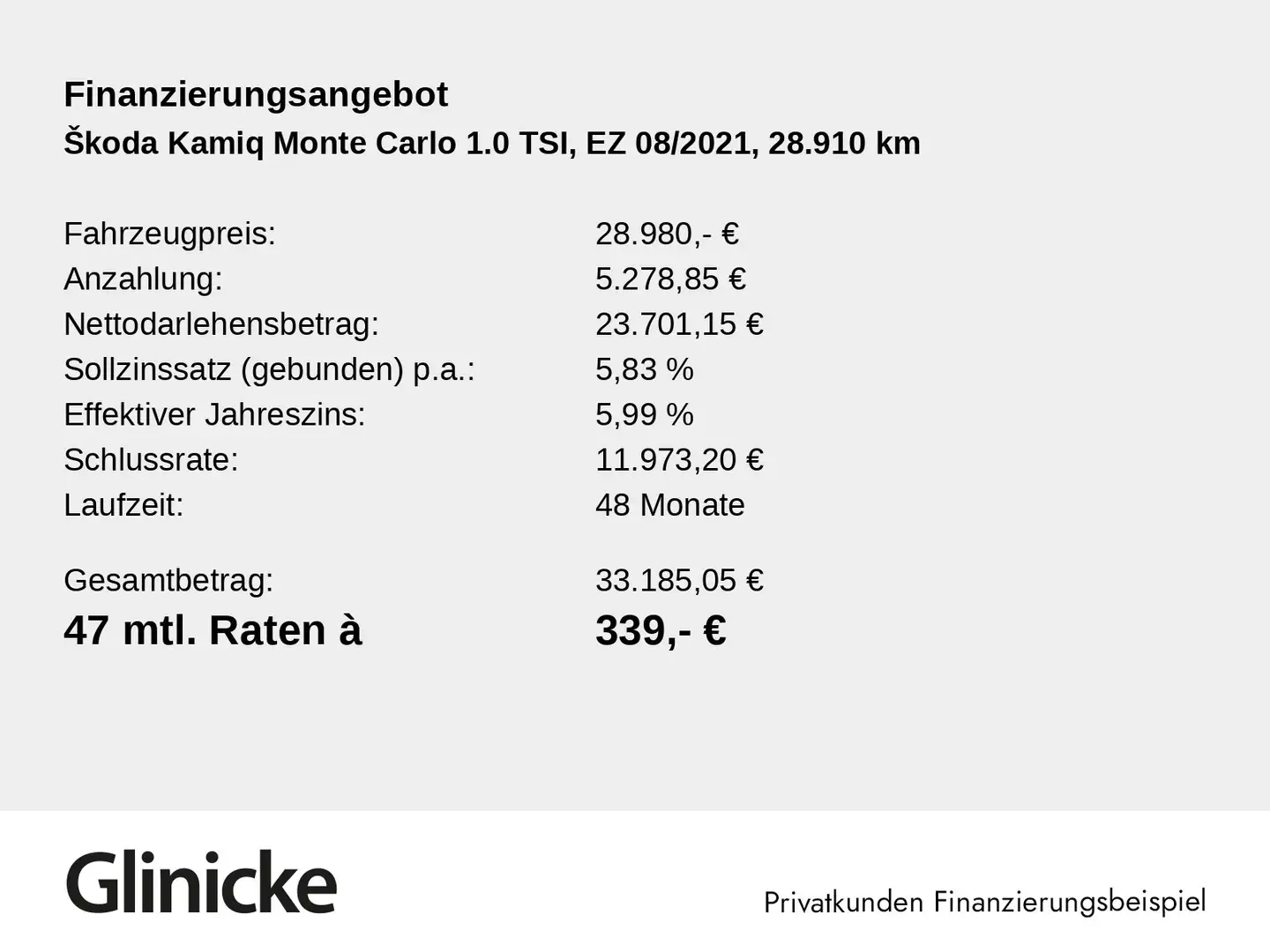 Skoda Kamiq 1.0 TSI Monte Carlo Pano LED LM 18" RFK Te Weiß - 2