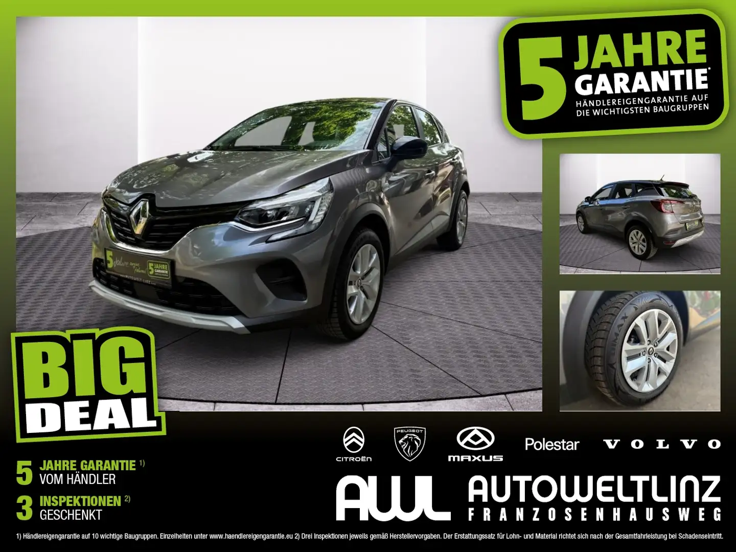 Renault Captur II 1.0 TCe 90 Equilibre LED+SpurW+SpurH Grau - 1