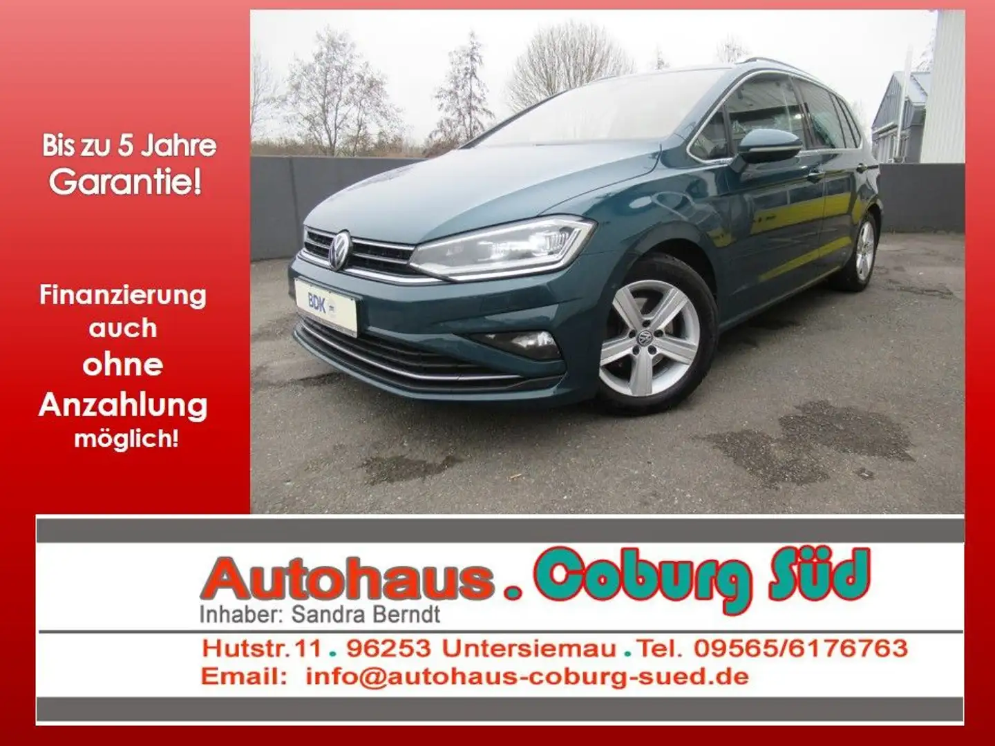 Volkswagen Golf Sportsvan VII Highline LED NAVI KAMERA SHZG Grün - 1