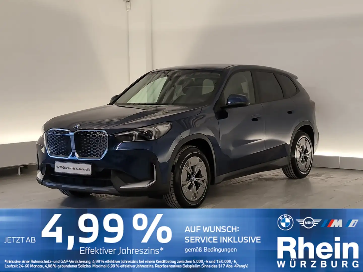 BMW iX1 xDrive30 Navi/LED/HuD/KomfZg/LR-Hz/AHK/DAB Navi/LE Blau - 1