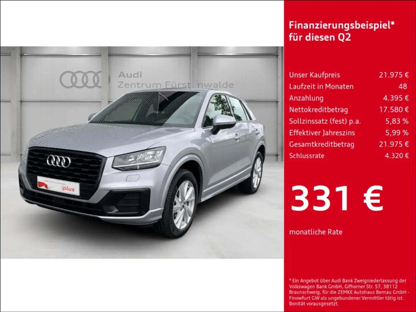 Audi Q2 35 TFSI S tronic sport Leder Digitales Cockpit Sou Silber - 1
