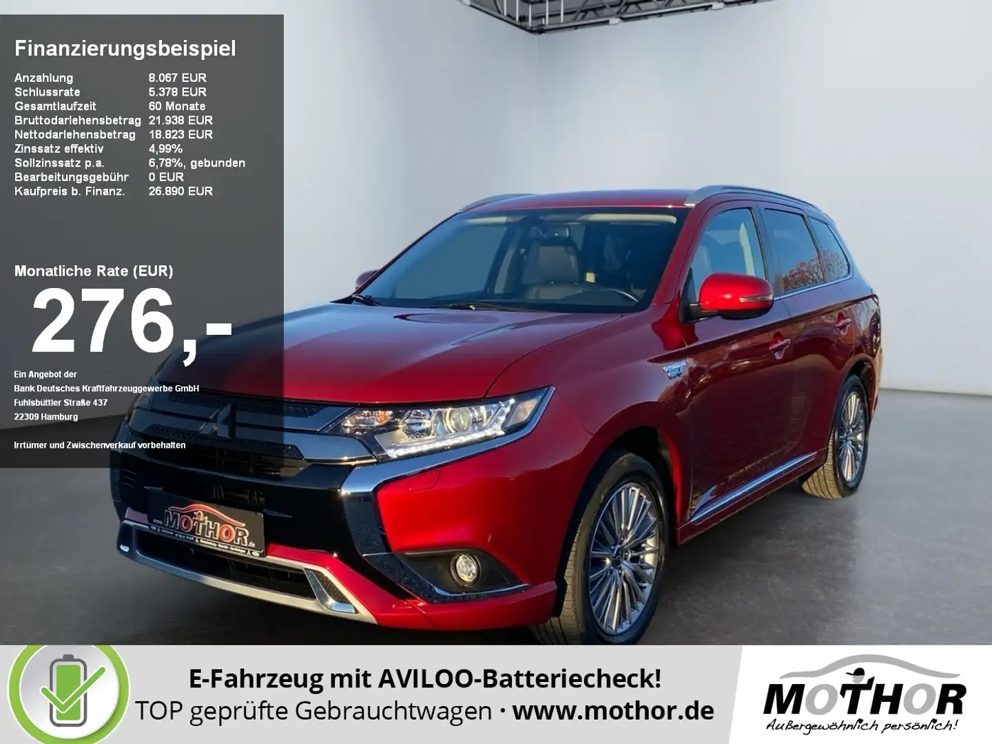 Mitsubishi Outlander Basis Spirit 2.4 PHEV TEMP SHZ KAM Rot - 1