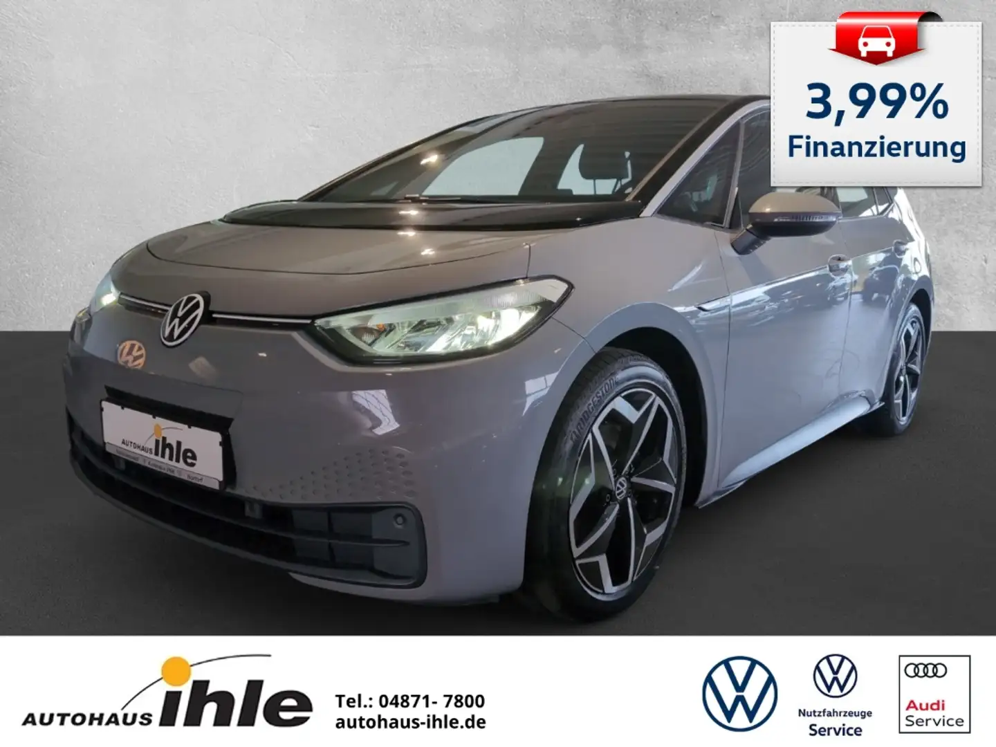 Volkswagen ID.3 Pro Performance 58 kWh NAVI+ACC+LENKRADHZG Grau - 1
