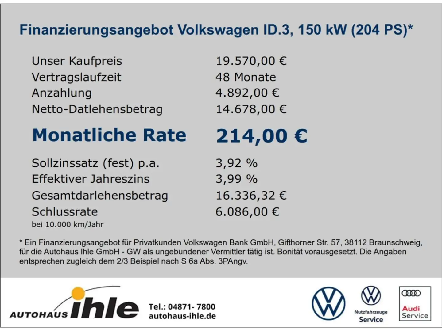 Volkswagen ID.3 Pro Performance 58 kWh NAVI+ACC+LENKRADHZG Grau - 2