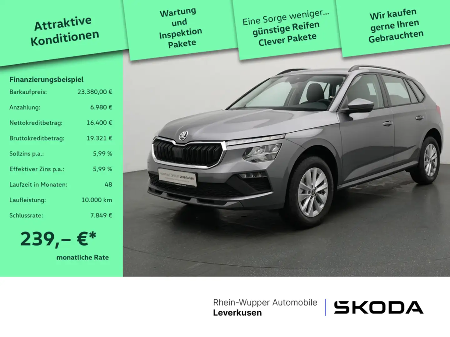 Skoda Kamiq TSI Selection LED VIRT SHZ PDC KLIMAAUT Grau - 1