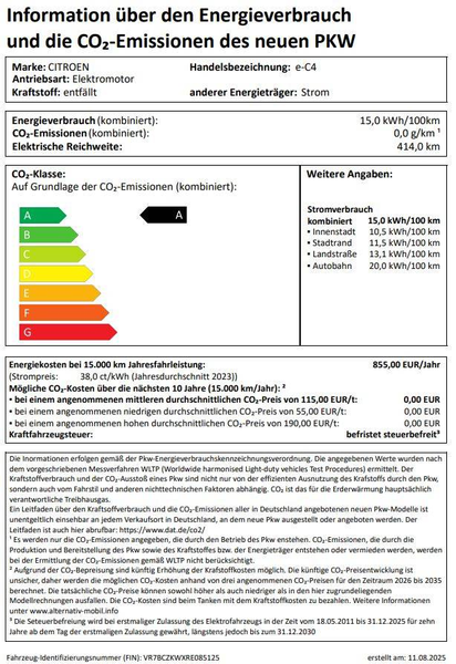Citroen C4 156 ë Max Elektro Vollausstattung — photo 13