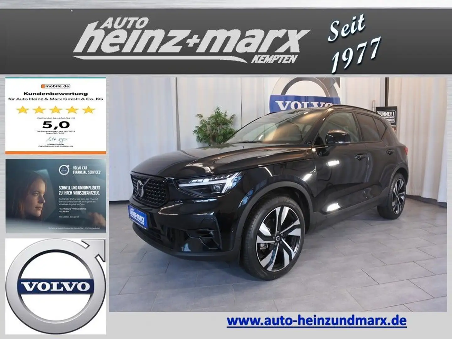 Volvo XC40 B3 Plus Dark 2WD *ACC-Pixel-360°-20Zoll* Schwarz - 1