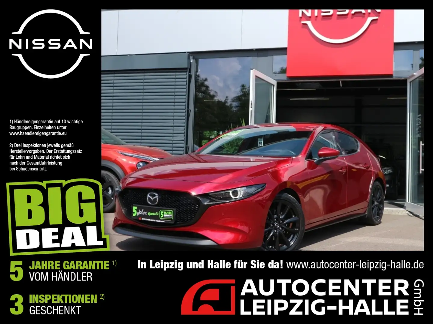 Mazda 3 SKYACTIV-X Edition BOSE Navi Kameras Leder LED Rot - 1