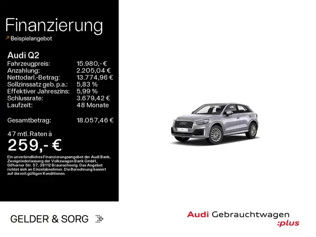 Audi Q2 30 TFSI S line LED*Anhängerkupplung*RFK