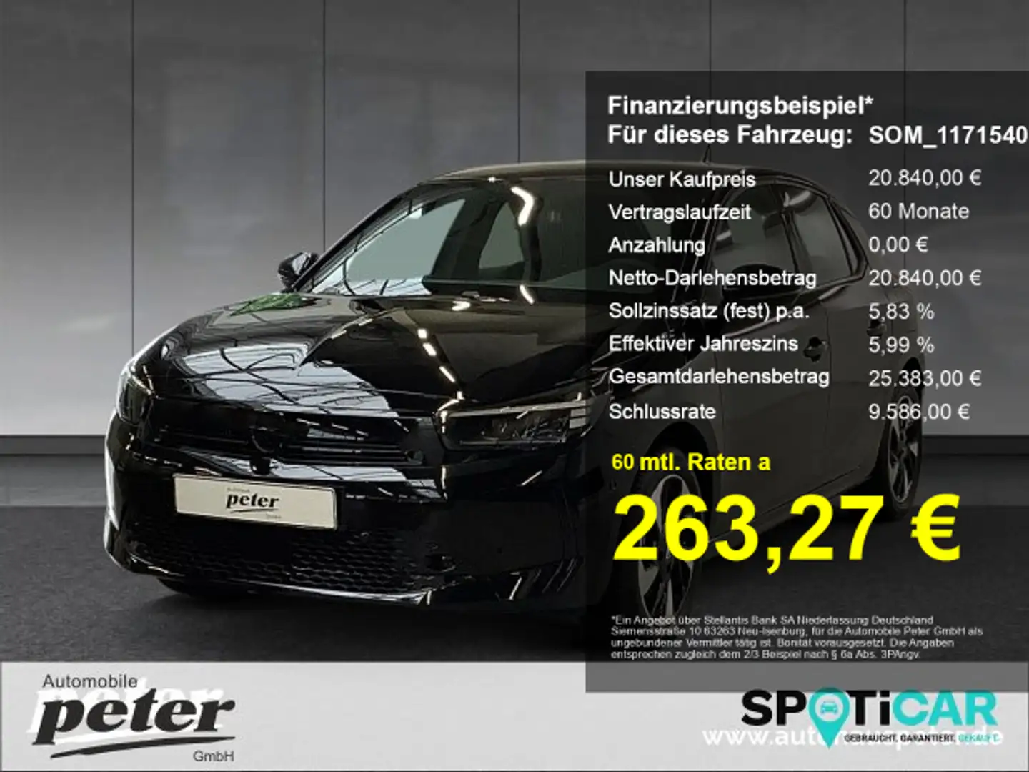 Opel Corsa-e Corsa F e GS Automatik Klimaautomatik Sitzheizung (MW) Noir - 1