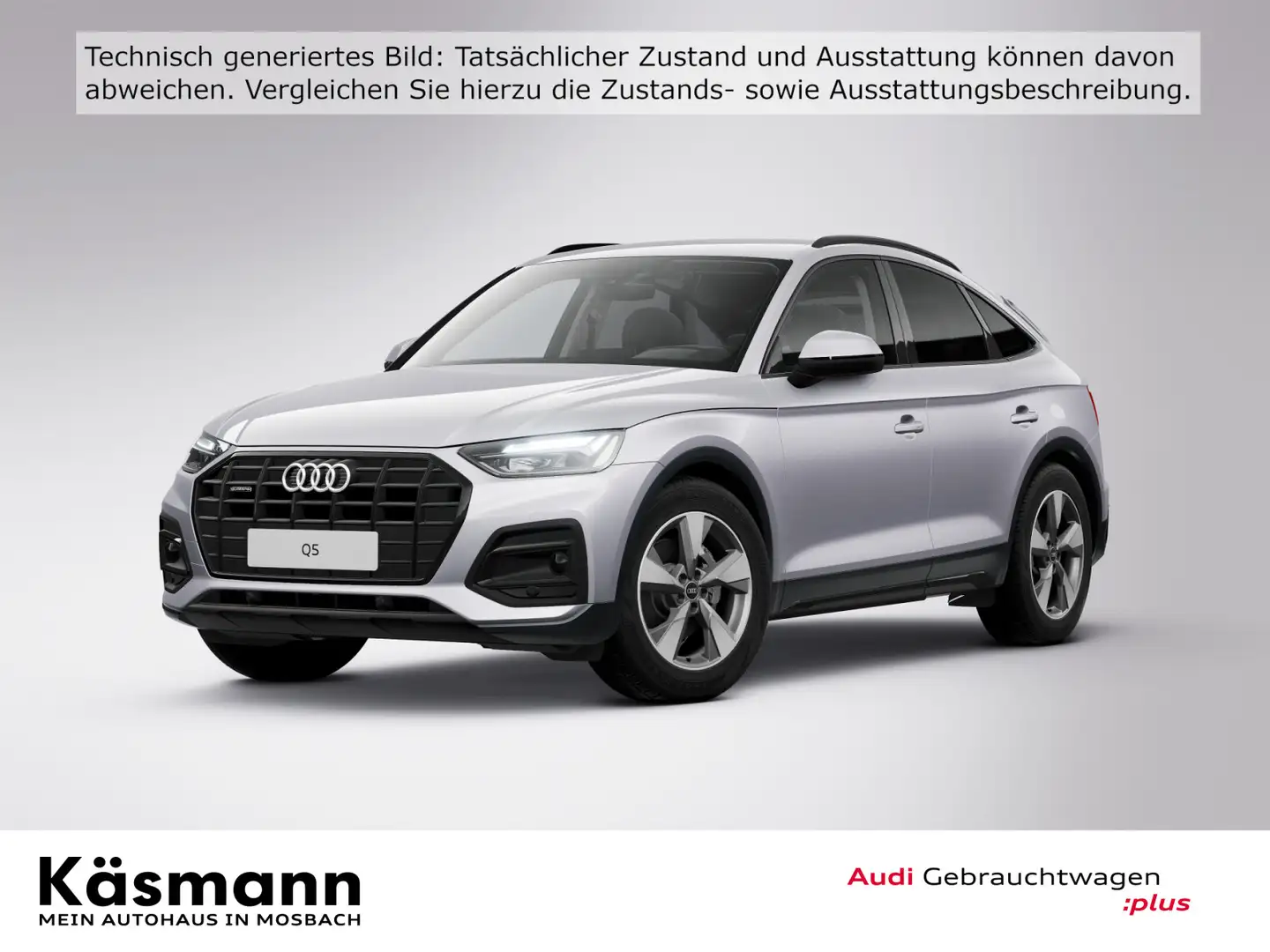 Audi Q5 advanced 40TDI qu AHK NAV KAM SHZ Silber - 2