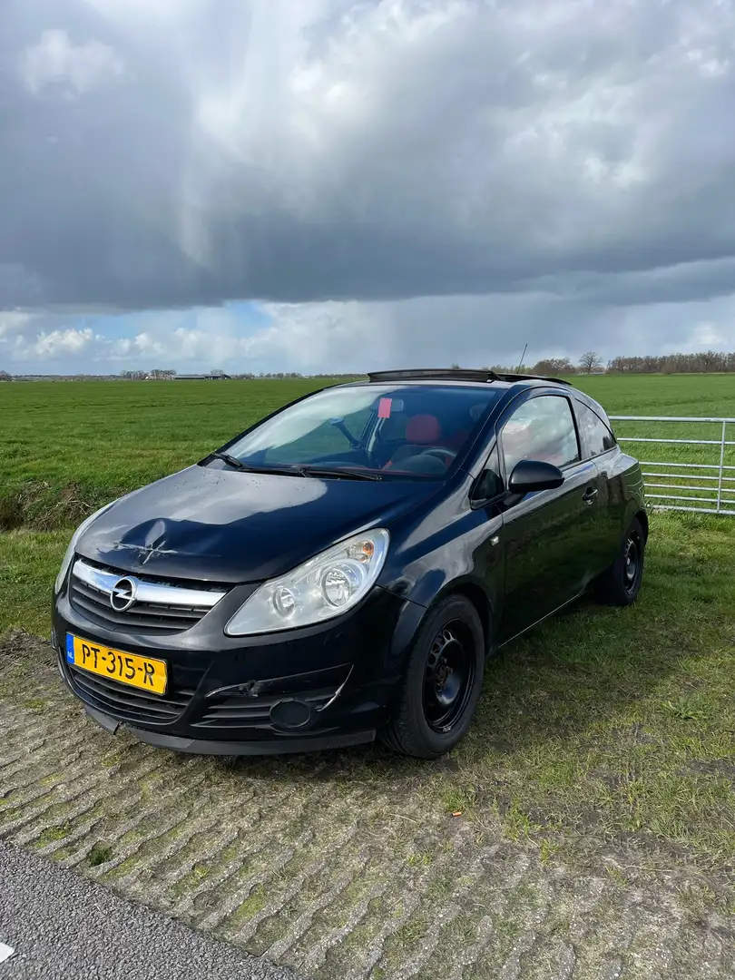 Opel Corsa 1.4 Benzine Zwart - 1