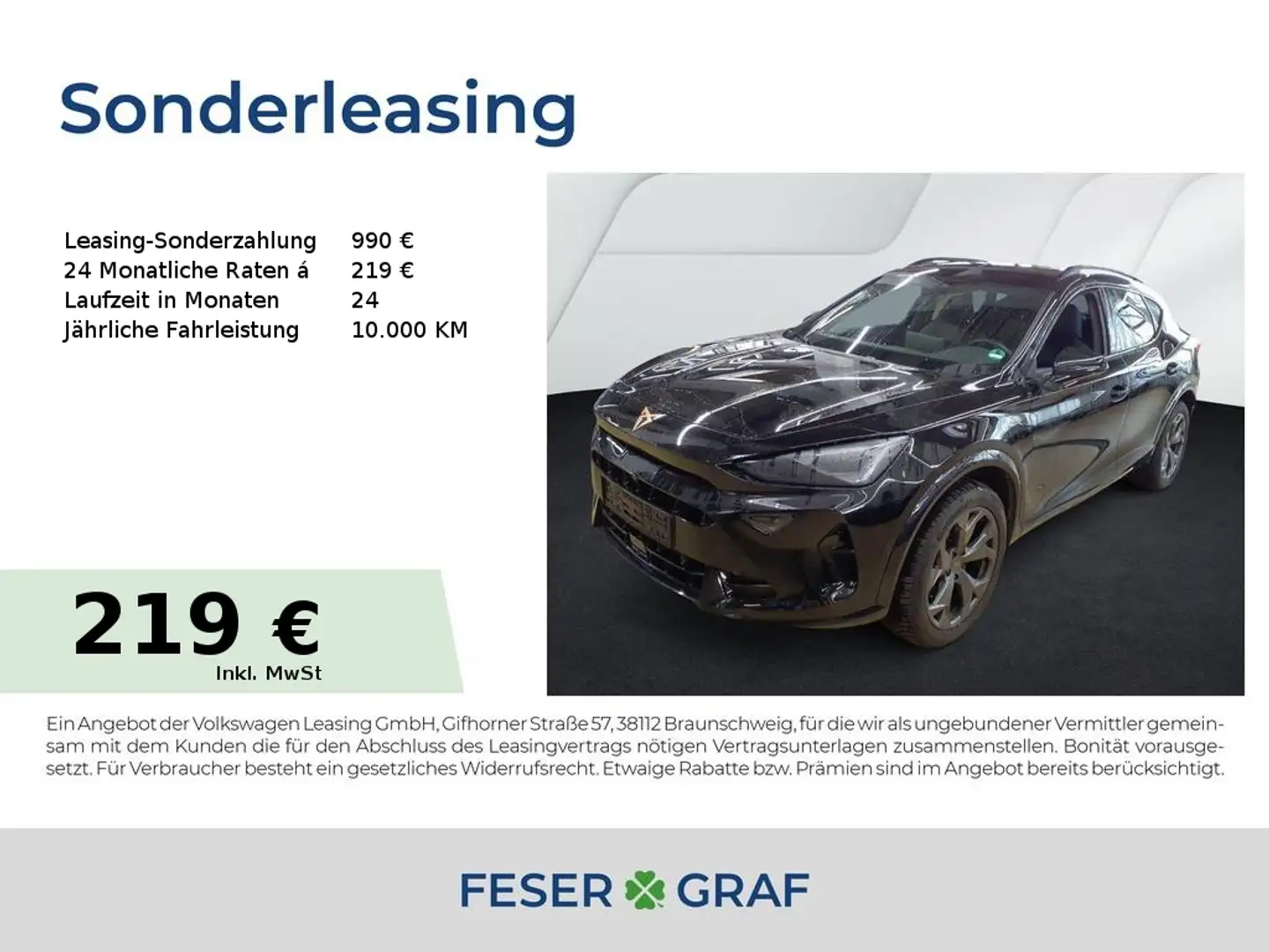 CUPRA Formentor 1.5 eTSI DSG INTELLIGENT|EDGE|NAVI|GRJ Schwarz - 1