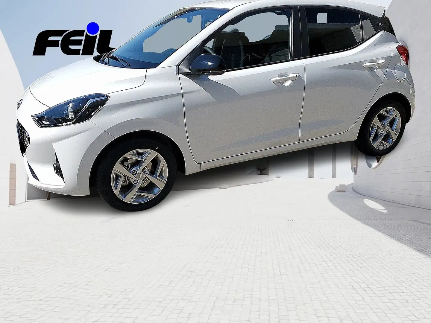 Hyundai i10 Connect & Go DAB RFK Klima PDC Blanc - 1