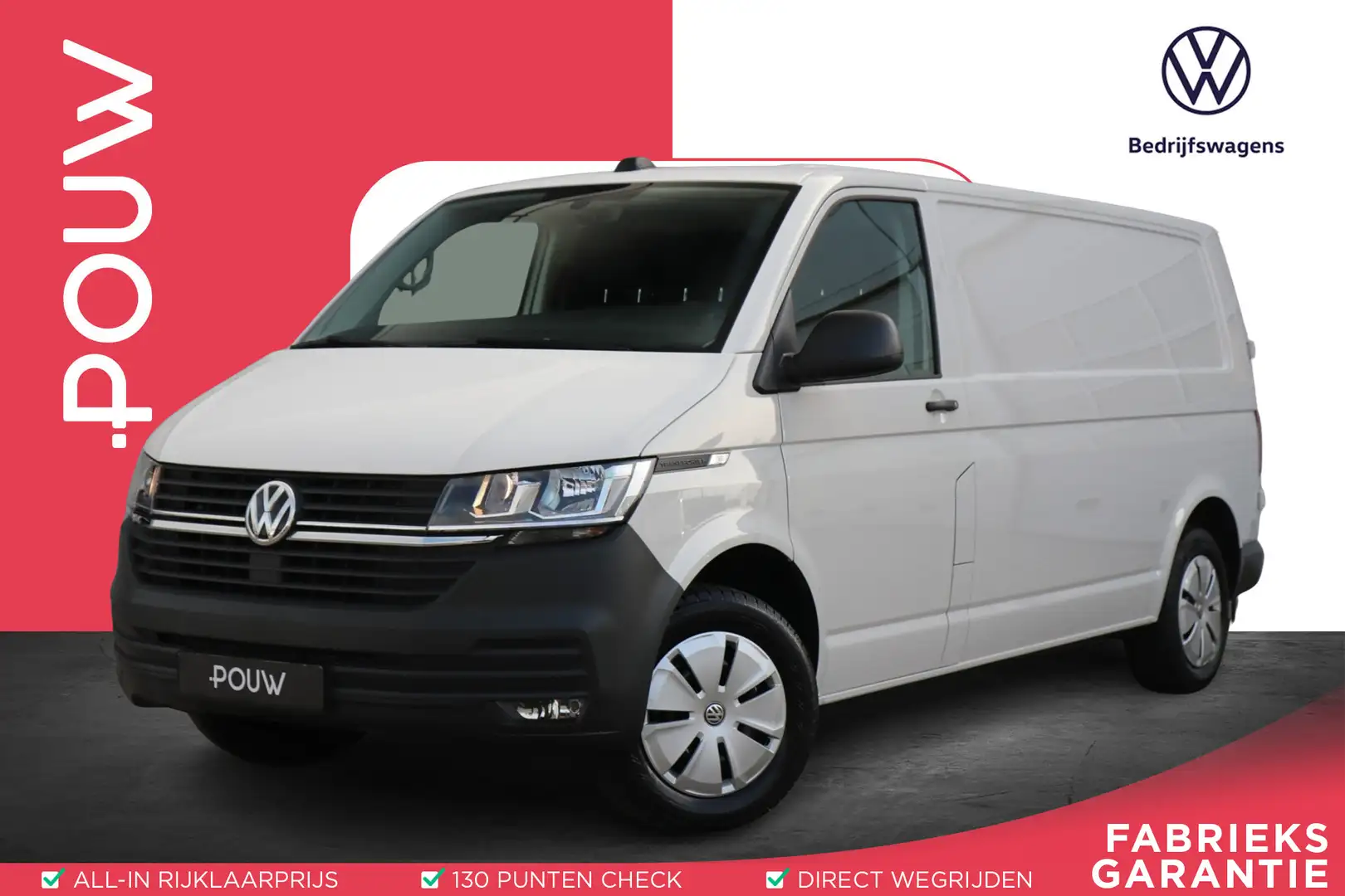 Volkswagen T6.1 Transporter 2.0 TDI 110pk L2H1 28 Comfortline | Navigatie | Ap Blanc - 1