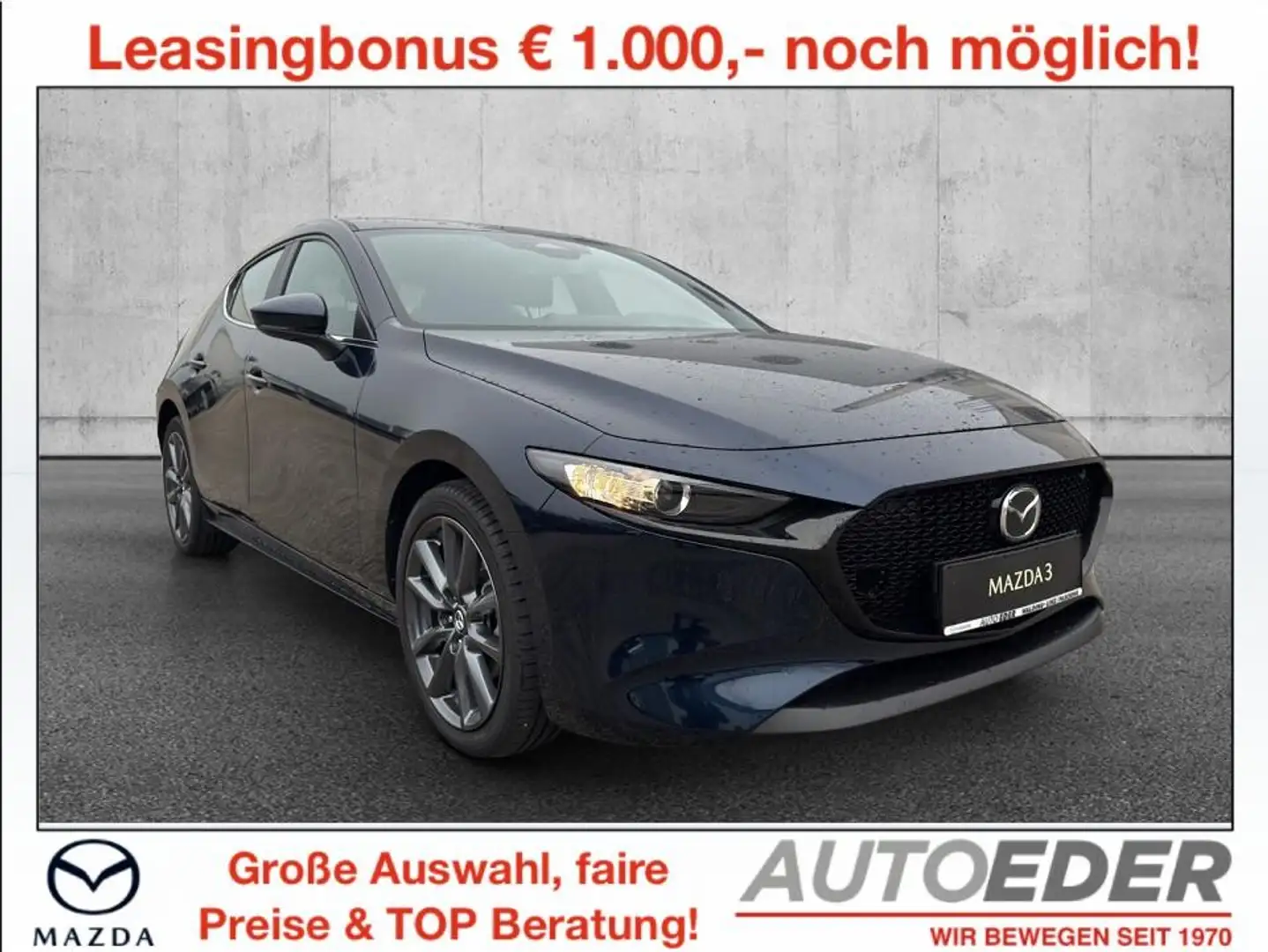 Mazda 3 Mazda3 e-Skyactiv-G140 Centre-Line Aut. Blau - 1