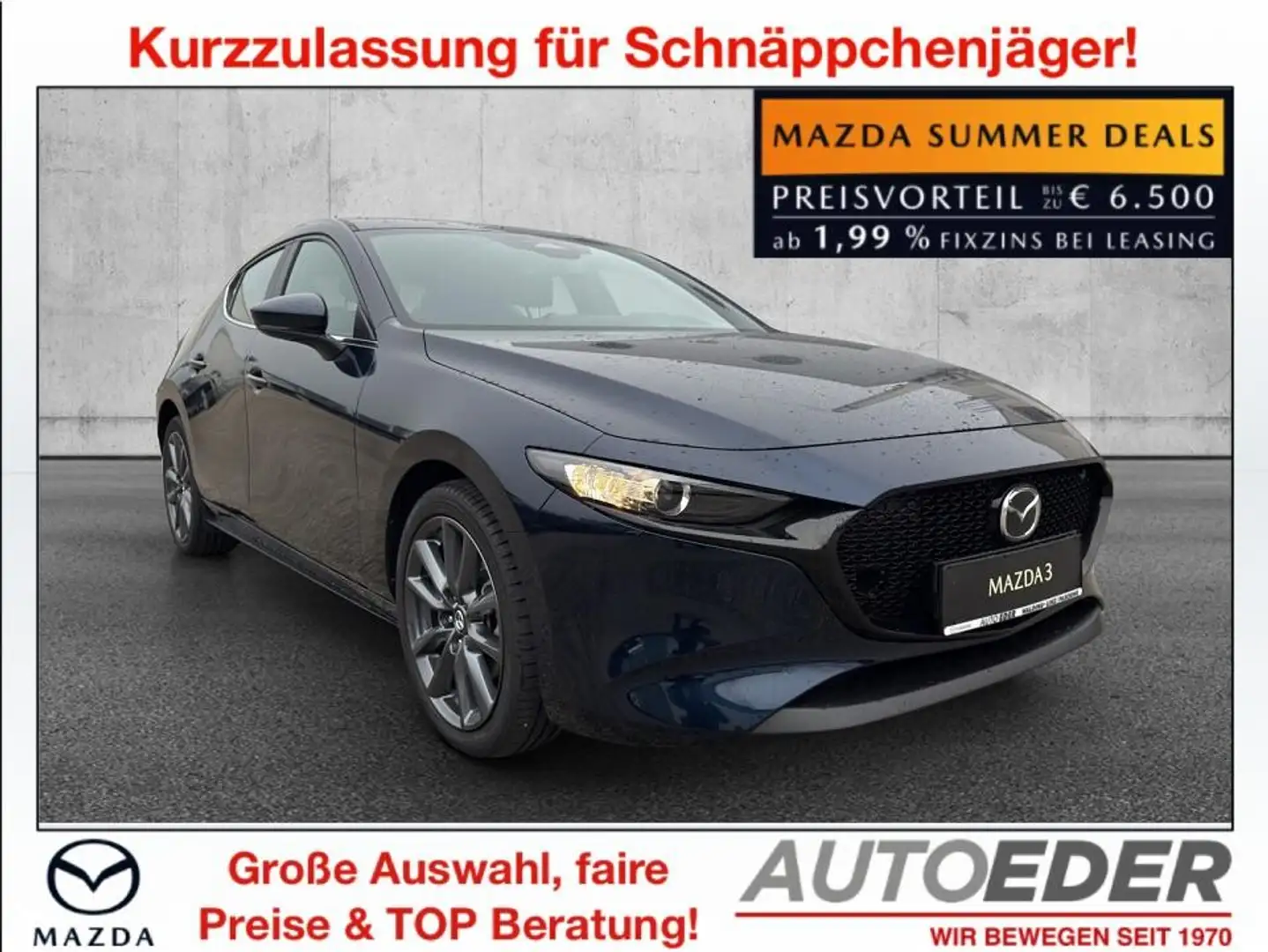 Mazda 3 Mazda3 e-Skyactiv-G140 Centre-Line Aut. Blau - 1