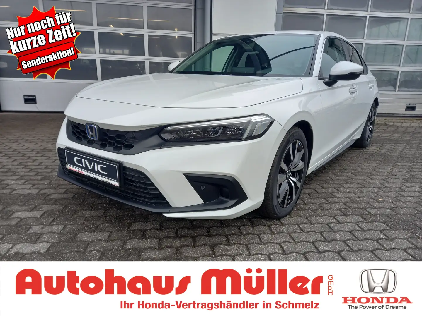 Honda Civic e:HEV Elegance *LEASINGANGEBOT* Weiß - 1