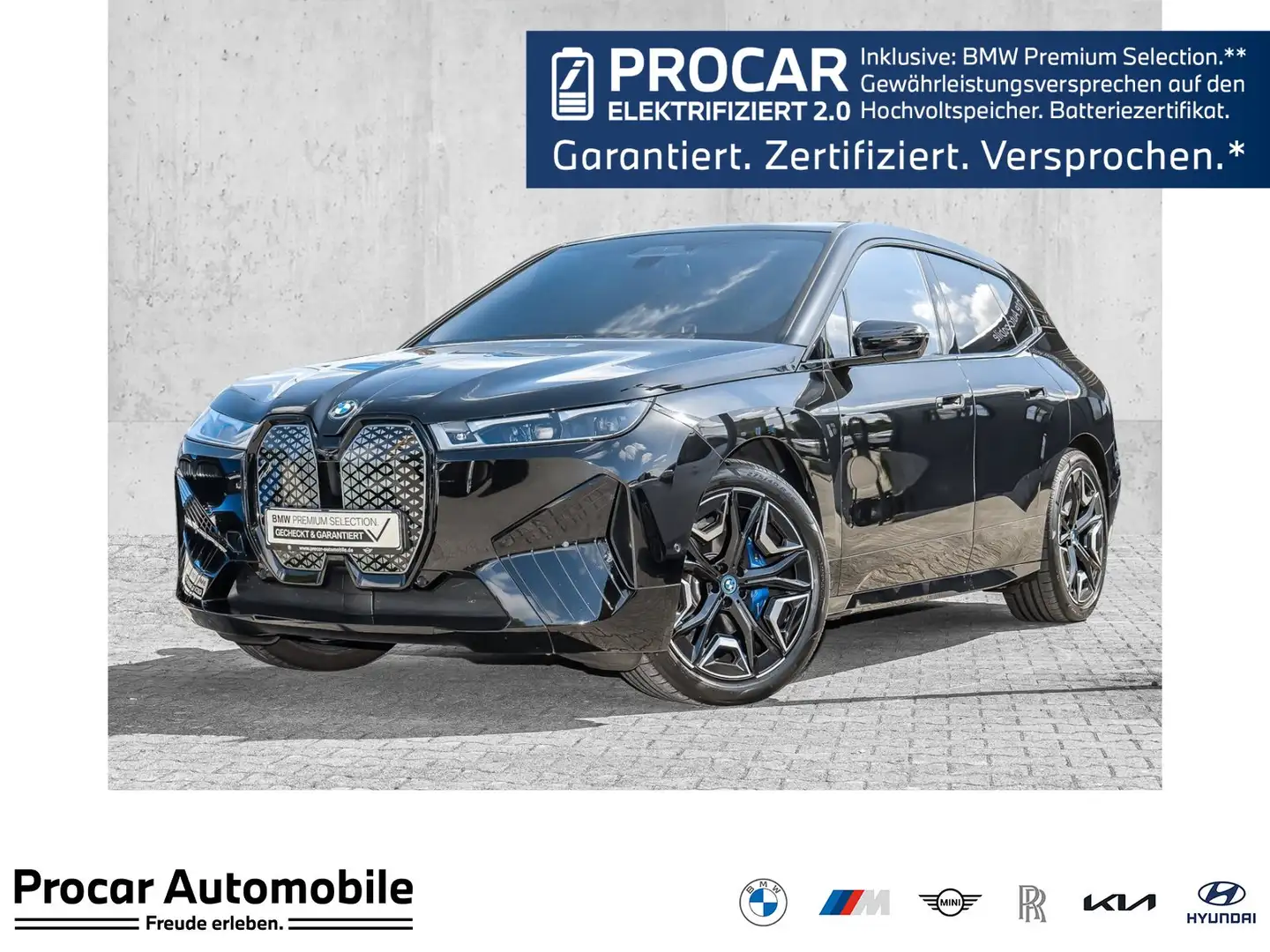 BMW iX xDrive40 Sportpaket DA Prof PA Prof  AHK Pano Sky Zwart - 1