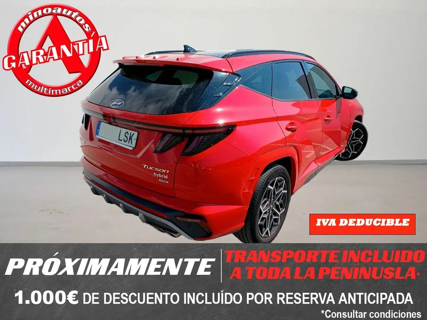 Hyundai TUCSON 1.6 CRDI 48V Nline Sky 4x4 DT Rojo - 2