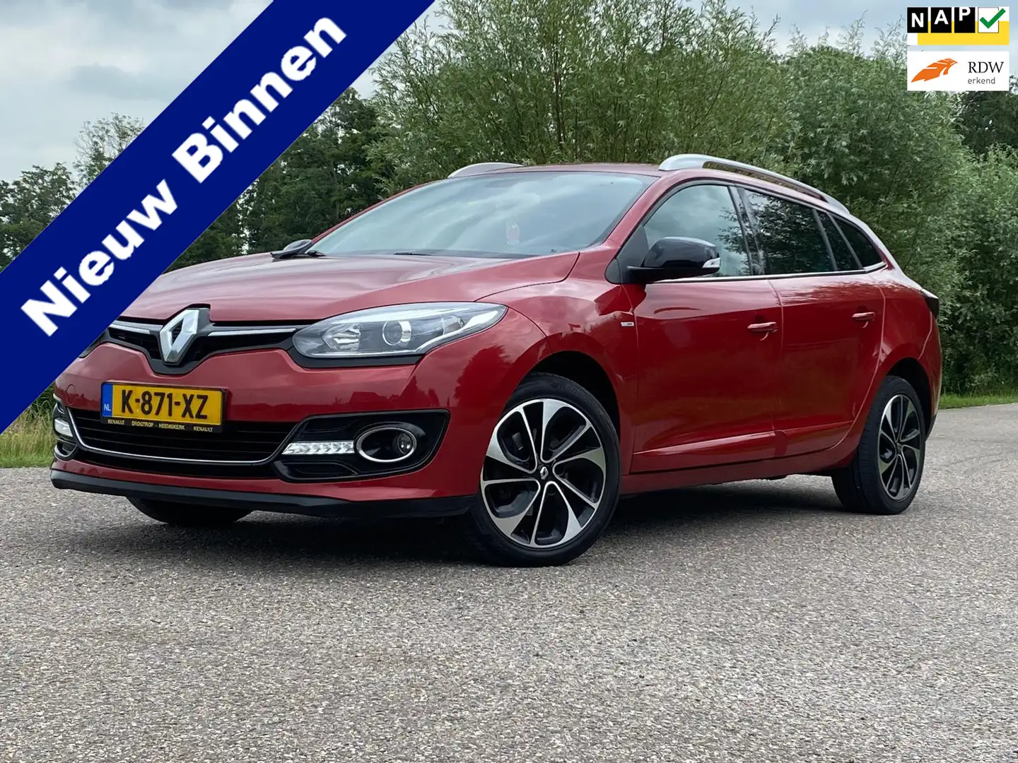 Renault Megane Estate 1.2 TCe GT-Line Leder-int NAVI BOSSE AIRCO Rood - 1