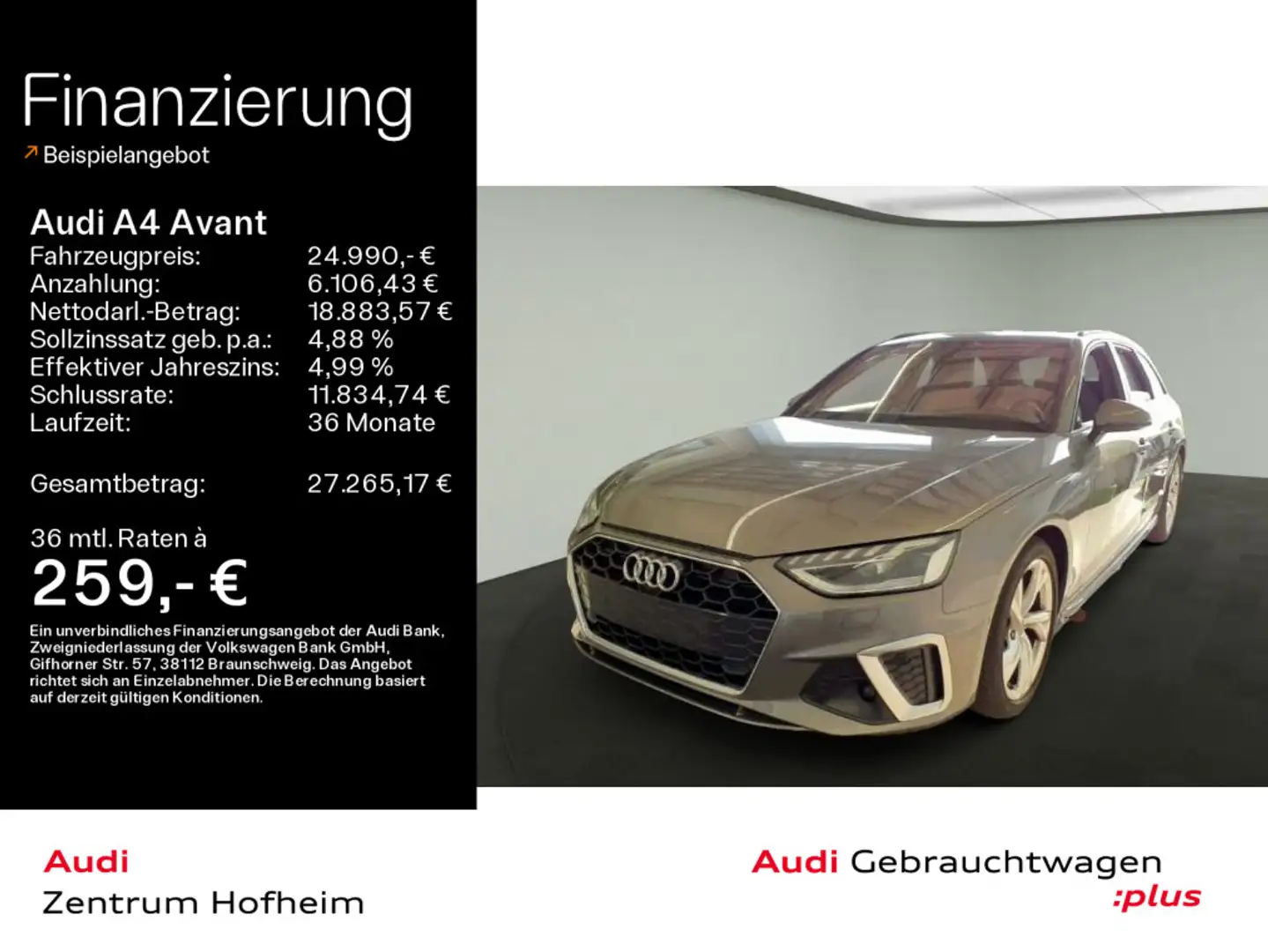 Audi A4 35 TFSI S line*B&O*Matrix*Navi+*S-Sport Grau - 1