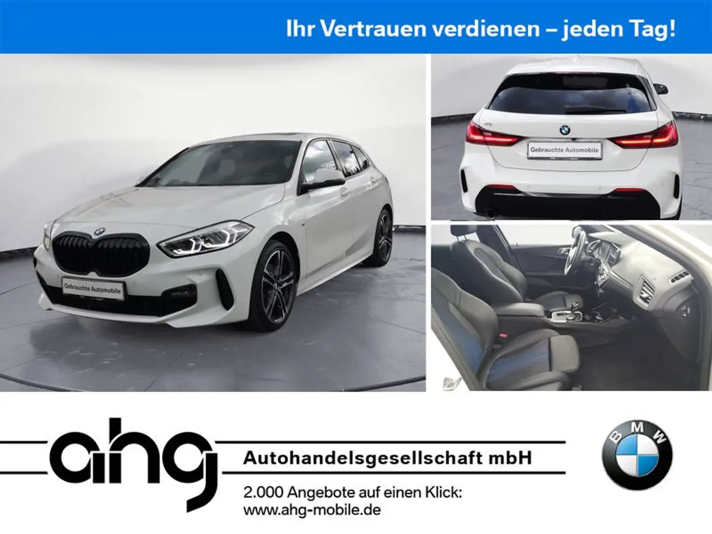 BMW 118 i M Sport Panorama Klimaaut. Head-Up HIFI Blanc - 1