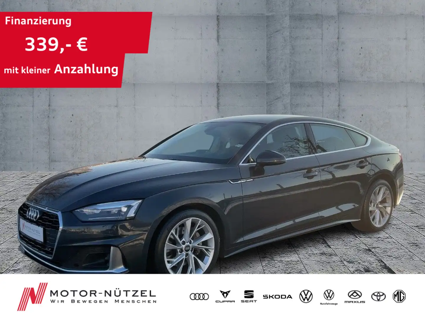 Audi A5 40 TDI S-TR ADVANCED LED+NAVI+ACC Gris - 1