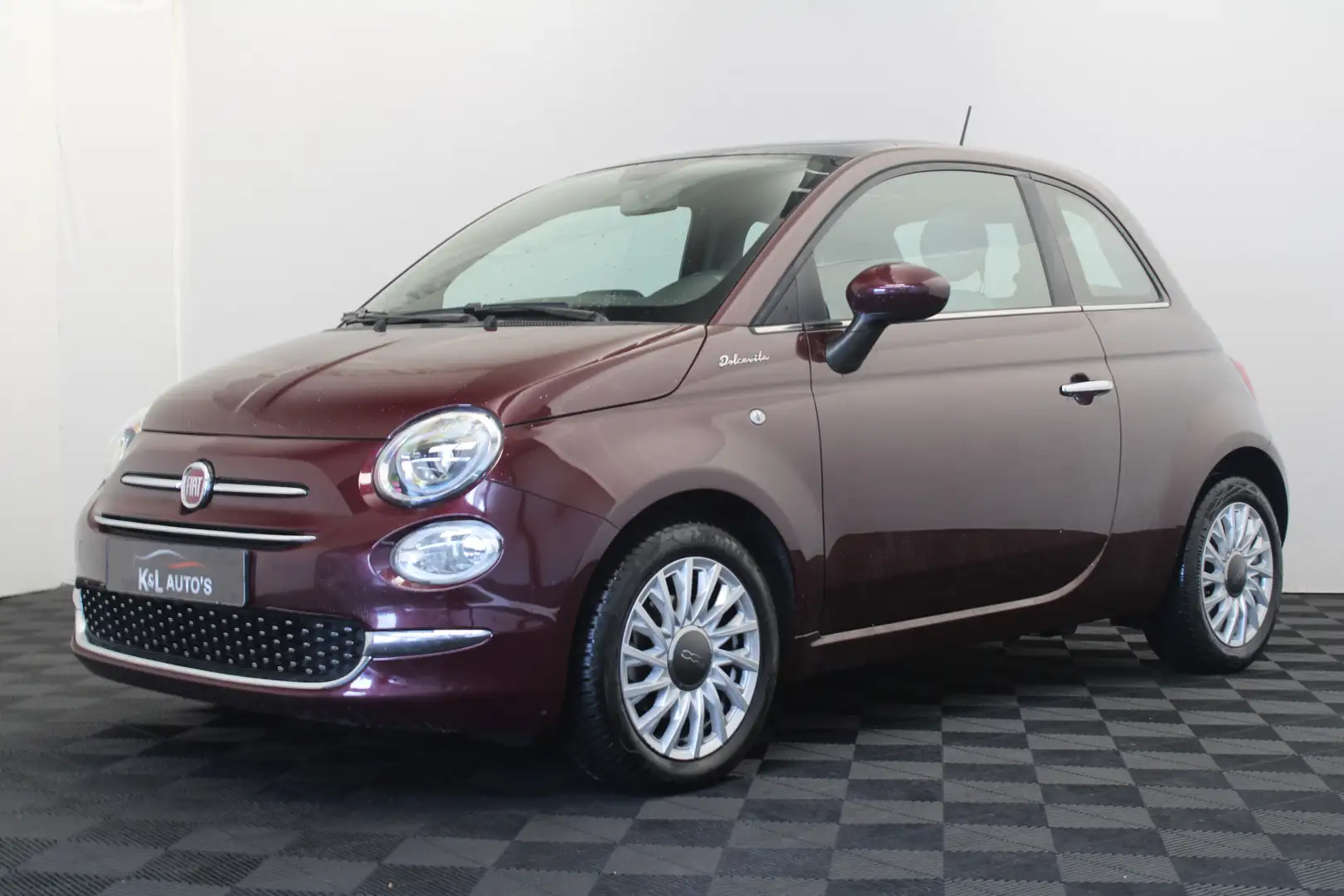 Fiat 500 1.0 Hybrid Dolcevita |Pano|Navi|Leder| Paars - 1