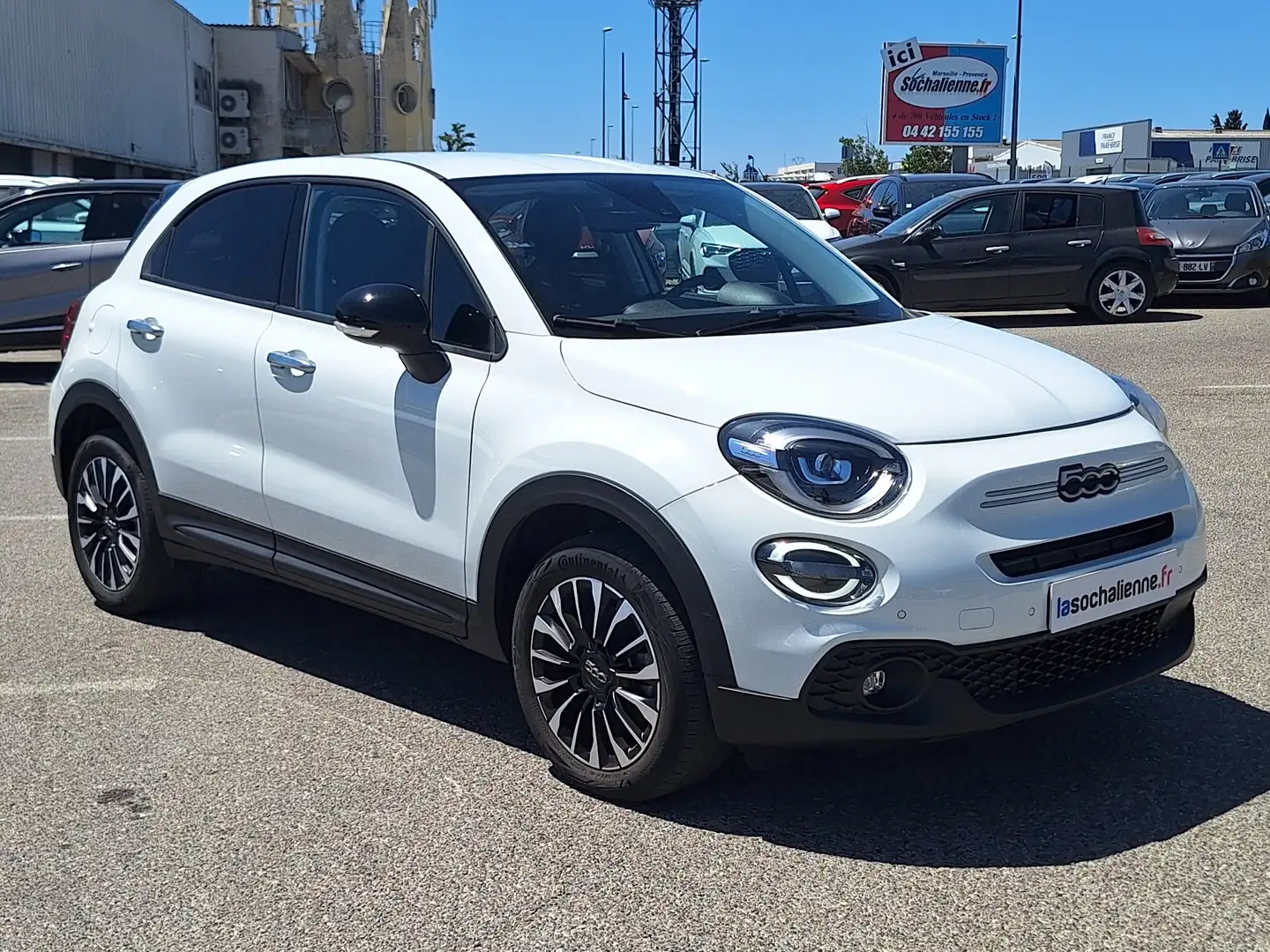 Fiat 500X 1.5 FireFly 130 ch S/S DCT7 Hybrid + radar av et ar + caméra recul + feux av led + roue de secours + jantes 17 Blanc - 2