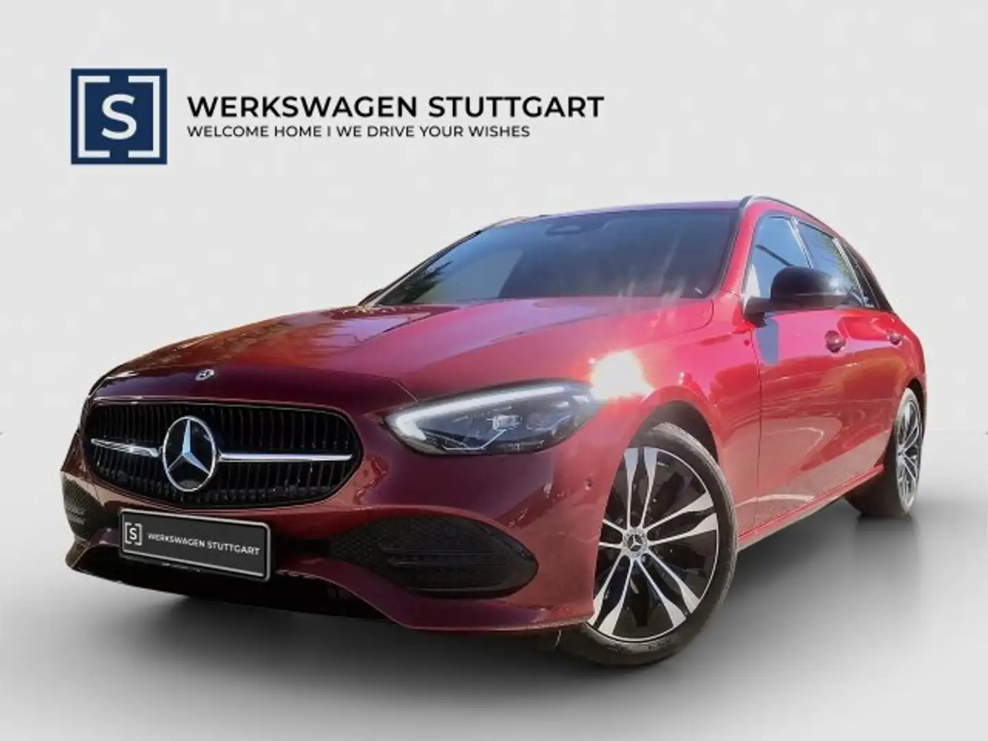 Mercedes-Benz C 220 C 220 d 4M T-M Avantgarde Night AHK Led Kam Memo Rot - 1