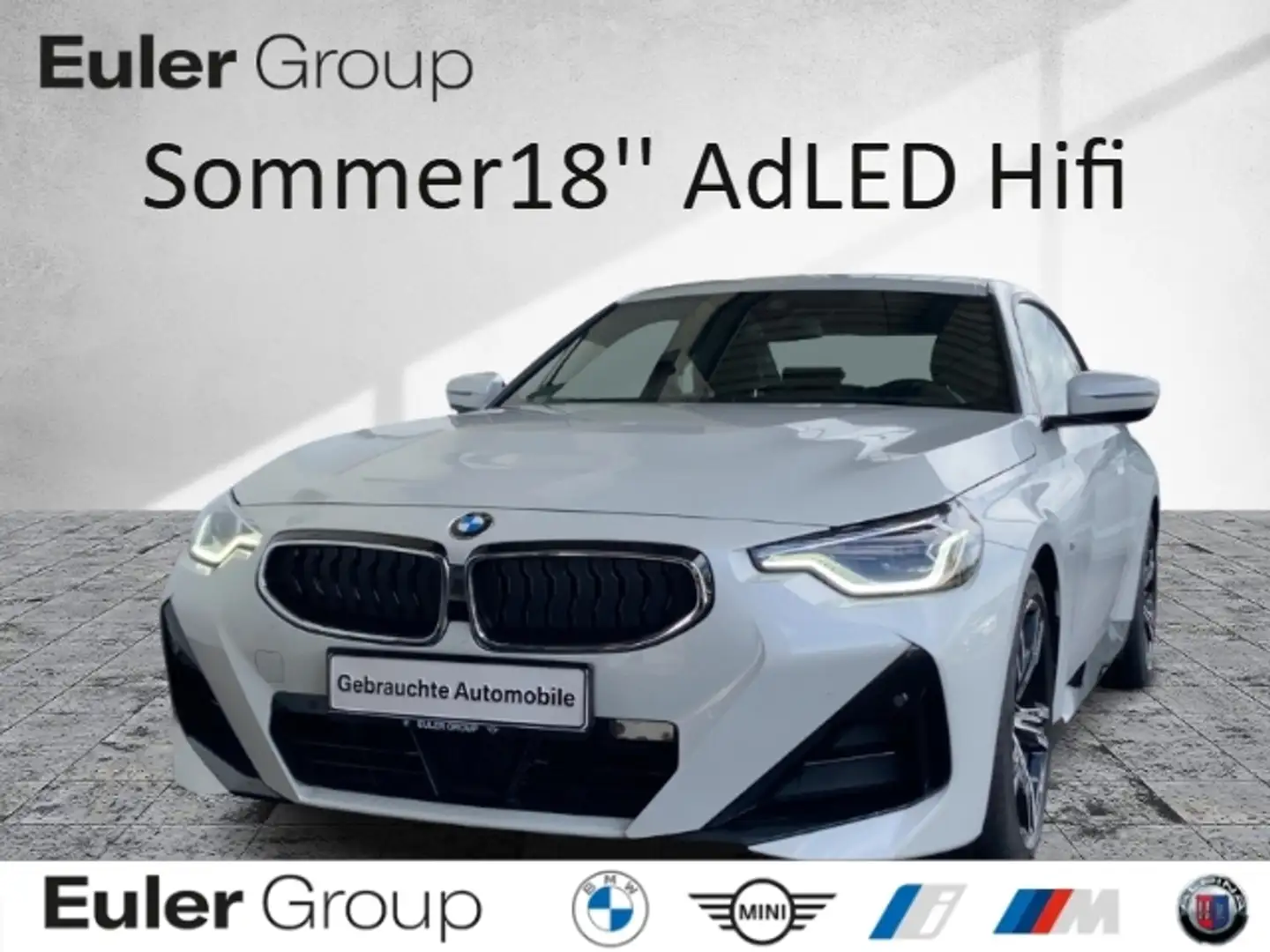 BMW 220 d M-Sport Sommer18'' AdLED DA Hifi Comf ParkAss Le Weiß - 1