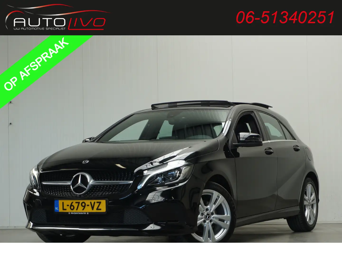 Mercedes-Benz A 180 d Ambition AUTOMAAT! PANO H. LEER CAMERA NAVI CLIM Noir - 1