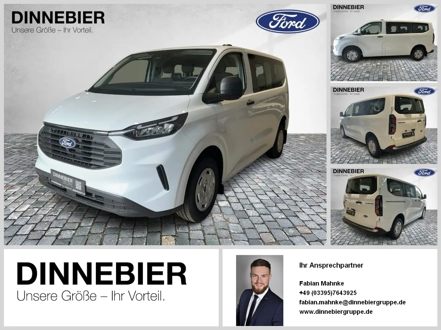 Ford Transit Custom 320 L1 H1 Kombi PKW Trend 100 kW Weiß - 1